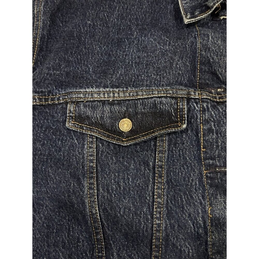 Levi’s Trucker Jacket Sz LARGE  Denim Blue Jean Button Up Vintage  77934-8206 - Picture 12 of 16